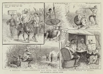Ein Tag eines Sonderkorrespondenten mit der Tonghoo-Feldtruppe in Burma